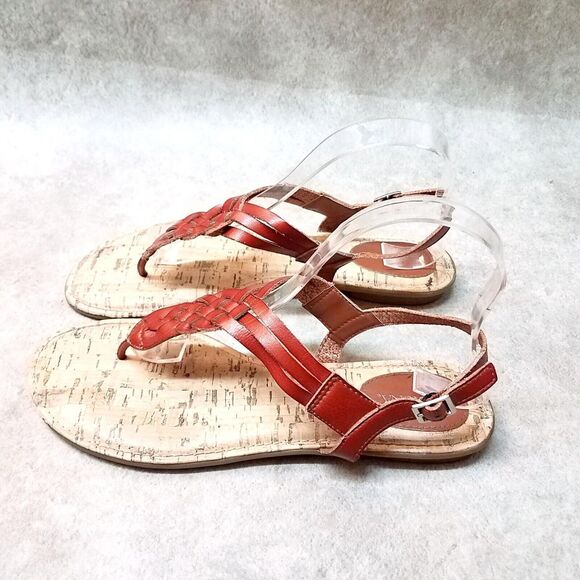 Merona Womens Size 9 Brown Thong Slingback Sandals - Picture 4 of 11